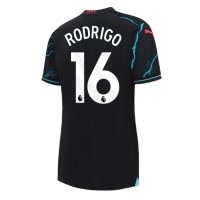 Camisa de Futebol Manchester City Rodri Hernandez #16 Equipamento Alternativo Mulheres 2023-24 Manga Curta